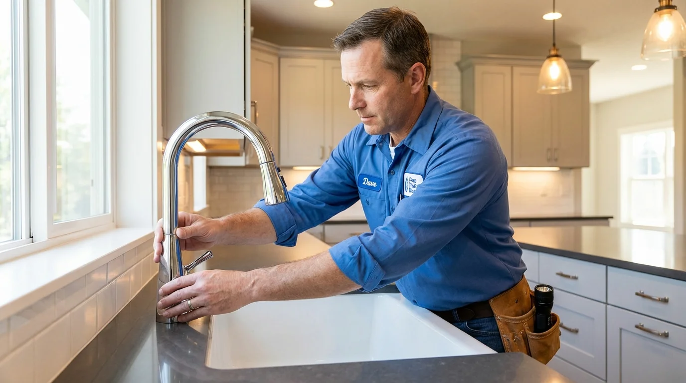 Kitchen faucet installation by Johns Plumbing LLC in Compton
